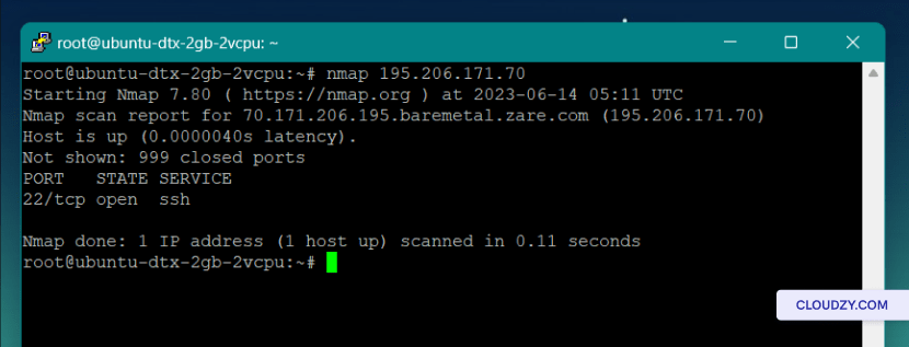 check open ports in linux with nmap
