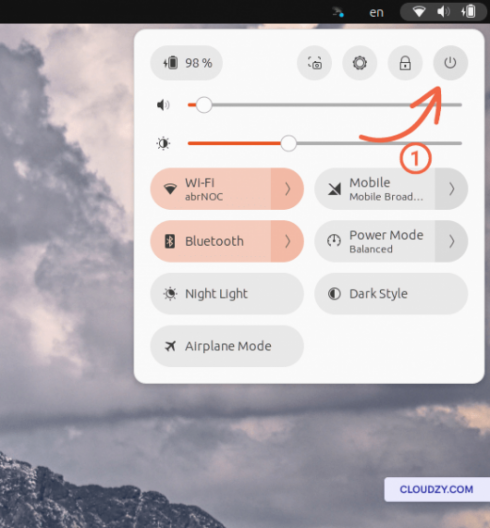 Switch user in Ubuntu with GUI, step 1