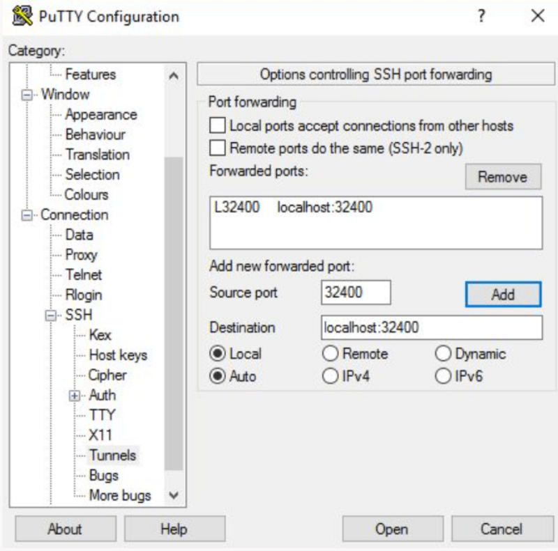 assigning source port and destination