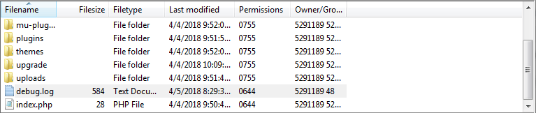 debug file filezilla