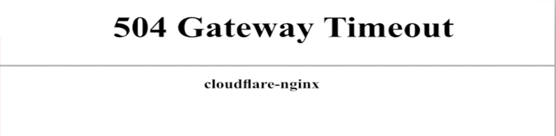 504 gateway timeout cloudflare