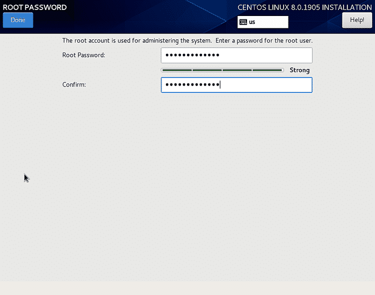 Set root password