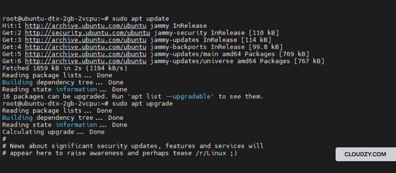 ubuntu 20.04 update and upgrade command - plesk kurulum rehberi