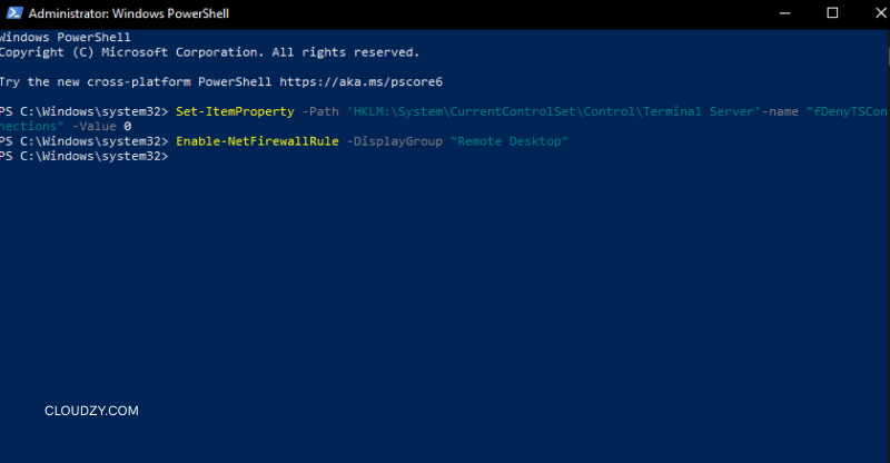 Set-ItemProperty command on powershell