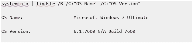 find os version in windows 7